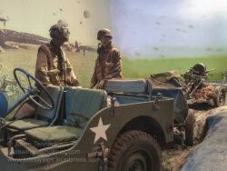 British airborne troops and vehicles at the Airborne Experience diorama at the Airborne Museum Hartenstein. Photo: Julian Tennant.