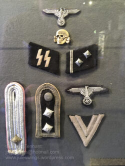 Waffen SS insignia on display at the Airborne Museum Hartenstein. Photo: Julian Tennant