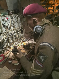 Signaller in the Command Post diorama at the Airborne Museum Hartenstein. Photo: Julian Tennant