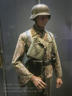 An example of the uniform worn by a German SS soldier in 1944. Photo: Julian Tennant Airborne Museum Hartenstein