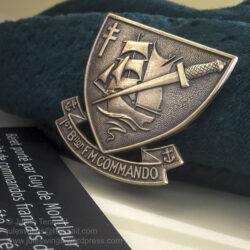 Beret worn by Guy de Montlaur who served with the French No. 4 Commando. Photo: Julian Tennant