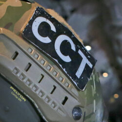 2019. An unusual CCT helmet mounted patch which appearss to be a painted aluminium sheet. Seen being worn during Exercise Cope North 19, Guam.
