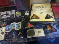 Various insignia and items relating to the Dutch Nazi Party, the Dutch Nationaal-Socialistische Beweging in Nederland (NSB). Photo: Julian Tennant