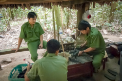 Located about 50km from Ho Chi Minh City, the tunnels at Ben Dinh are one of two such attractions (the other a little further down Provincial Road 15, at Ben Duoc) in the Cu Chi district. Entrance fee is 65000 Dong which includes a guided tour starting in a partially dug in classroom where the guide provides an overview of the tunnel system and its role in the conflict. From there you are shown various exhibits including booby trap and protection measures, command bunkers, hospitals and a munitions manufacturing workshop that recycled unexploded American ordnance. Some, such as the one demonstrating how the infamous ‘Ho Chi Minh sandals’ were made from old tyres allow the visitor to see how the items were made as well as buy the manufactured product. A 50m section of tunnel has been recreated for (larger ‘western’) visitors who wish to experience the feeling of crawling in the dark, dank confines a few meters below the surface. Scattered throughout the site are a handful of war artifacts including a knocked out M-41 tank, munitions and signposts indicating bomb craters, which may otherwise remain unnoticed amongst the rejuvenated undergrowth. At one end there is a café area and 25m shooting range where you can let loose with the usual assortment of M16’s, AK 47’s, M-60’s etc or add some more fake Zippo lighters, dog tags, beer can toys and ‘ho chi minh sandals’ to your collection. For more information go to www.cuchitunnel.org.vn