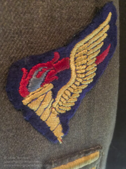 US Airborne Pathfinder qualification badge. Photo: Julian Tennant US Paratrooper's D-Day Experience Museum. Saint-Côme-du-Mont, Normandy