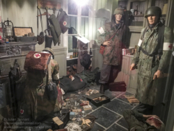 Dead Man's Corner Fallschirmjäger Regiment 6 Regimental Command Post exhibit detail. Photo: Julian Tennant 'Dead Man’s Corner' - German Paratrooper Museum – Saint-Côme-du-Mont, Normandy