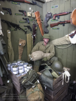 The 'Paratrooper' shop at the Dead Man's Corner Museum. Photo: Julian Tennant 'Dead Man’s Corner' - German Paratrooper Museum – Saint-Côme-du-Mont, Normandy
