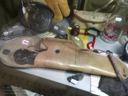 Original US and Allied items for sale in the 'Paratrooper' shop at the Dead Man's Corner Museum. Photo: Julian Tennant 'Dead Man’s Corner' - German Paratrooper Museum – Saint-Côme-du-Mont, Normandy