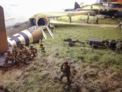 Glider Collection Wolfheze. Posing for a photo. Detail from one of the dioramas on display at the museum. Photo: Julian Tennant Arnhem Glider Museum Wolfheze