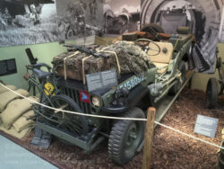 Heavily laden 6th Airborne Division jeep as transported by the gliders on D-Day. Photo: Julian Tennant
