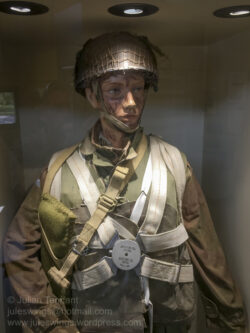 British paratrooper kitted out for the jump into France in advance of the D-Day landings. Photo: Julian Tennant