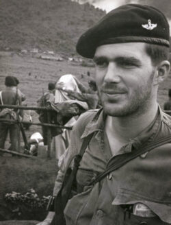CIA Special Activities Division paramilitary officer "Vint" Lawrence in Laos circa 1964. Note the metal PARU wings worn on the beret. Photo: J. Vinton "Vint" Lawrence