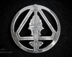 1955 pattern Vietnamese National Army beret badge for enlisted ranks. Locally made. Collection: Julian Tennant