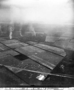 USAAF aerial photograph of Landing Zone 'S', Wolfheze, 17 September 1944.