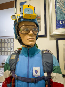 Parachutist of the Sport Activity Department - Skydiving Section, a sub-unit of the Parachute Training Centre. The section began in the 1950's and officially became the Acrobatic Parachute Team in 1966.