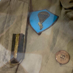 Insignia detail on the 1942 model colonial jacket belonging to Sergeant Armando Perna