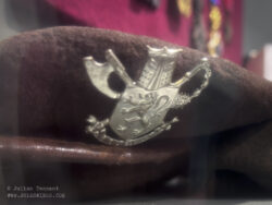 Brown beret worn by a member of the Belgian United Nations Command (BUNC) in Korea. The beret badge would continue to be used by the 3rd Parachute Battalion.