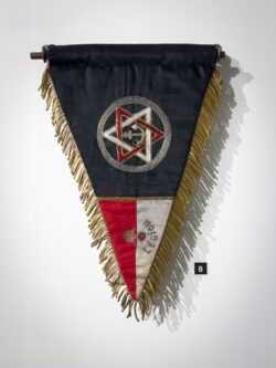 Pennant of the 2nd Battalion of the 12th REI, with the coat of arms of Lieutenant Mauduit. French Foreign Legion Museum Aubagne Musée de la Légion Etrangère