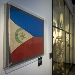 FROLINAT flag captured by the 3rd Company of the 2nd Foreign Parachute Regiment (2 REP) during a clash in Katekan near Haraze on the border with the Central African Republic, 25 December 1969 French Foreign Legion Museum Aubagne Musée de la Légion Etrangère