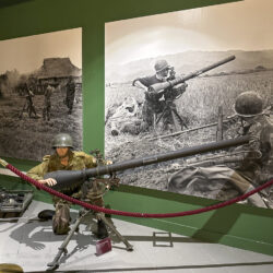 French Indochina. A paratrooper with an American made M20 75mm Recoiless Rifle