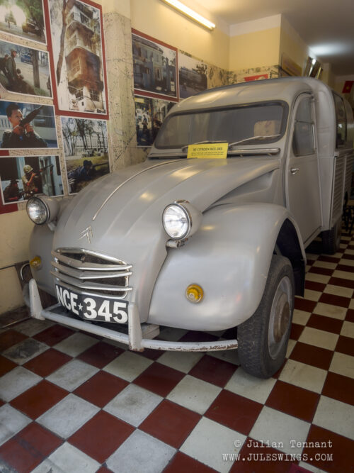 Citroën 2CV Fourgonnette van, supposedly used to transport the weapons to the cache.